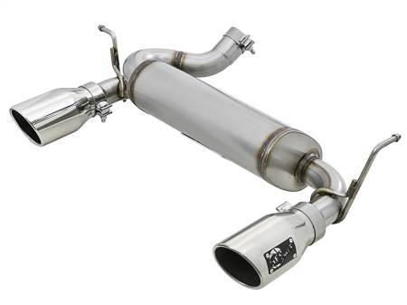 aFe Power (Advanced FLOW Engineering) - aFe Rebel Series 2.5in 409 SS Axle-Back Exhaust w/Polished Tips 07+ Jeep Wrangler (JK) V6 3.6L/3.8L