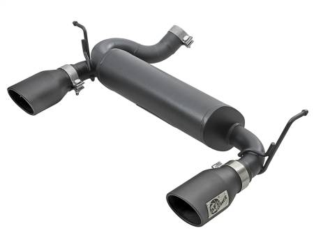 aFe Power (Advanced FLOW Engineering) - aFe Rebel Series 2.5in 409 SS Axle-Back Exhaust w/ Black Tips 2007+ Jeep Wrangler (JK) V6 3.6L/3.8L