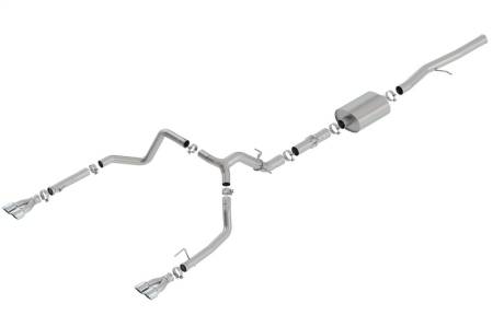 Borla - Borla 19 Chevrolet Silverado/GMC Sierra 1500 6.2L SS ATAK Catback Exhaust - Square Chrome Tips