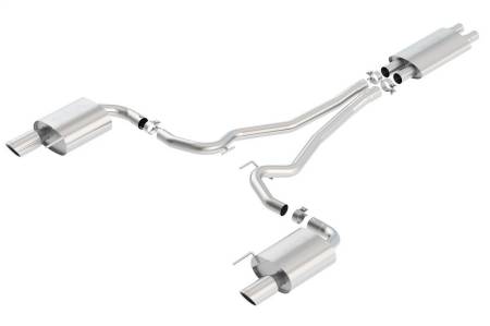 Borla - Borla Touring Cat-Back 15 Ford Mustang GT 5.0L V8 MT/AT 2.5in pipe 4in tip