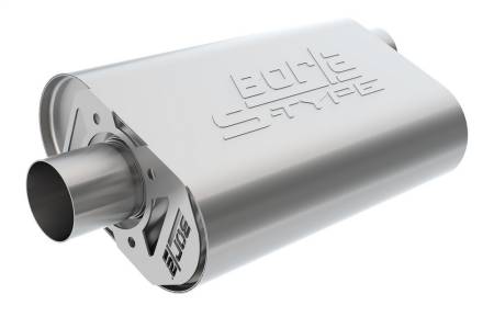 Borla - Borla CrateMuffler Big Block Chrysler/Dodge/Plymouth (Mopar) Offset/Offset 14inx4.35inx9in Muffler