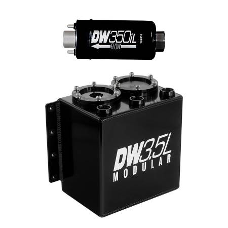 DeatschWerks - DeatschWerks 3.5L Modular Surge Tank (Incl. 1 DW350iL In-Line Fuel Pump)