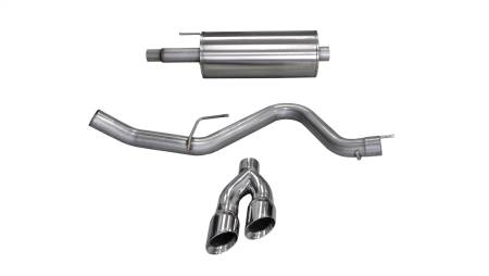 CORSA Performance - Corsa 15-20 Ford F-150 5.0L V8 (Super Crew Cab) Polished Sport Single Side Dual 4in Tips CB Exhaust