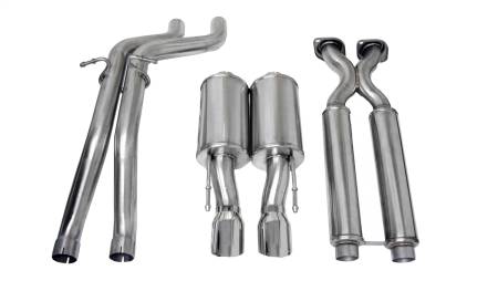 CORSA Performance - Corsa 2006-2010 Jeep Grand Cherokee 6.1L V8 Polished Sport Cat-Back Exhaust