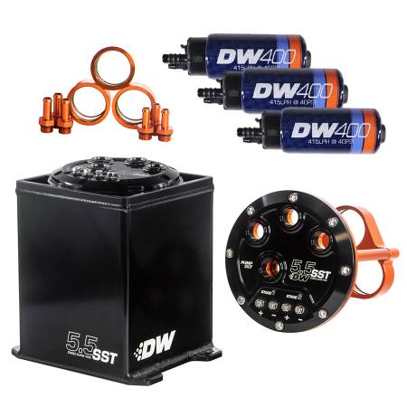DeatschWerks - DeatschWerks 5.5L Modular Surge Tank Includes 3 DW400 Fuel Pumps