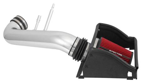 Spectre Performance - Spectre 15-18 Ford F150 V8-5.0L F/I Air Intake Kit - Polished w/Red Filter