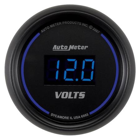 AutoMeter - AutoMeter Cobalt Digital 52.4mm Black Voltmeter