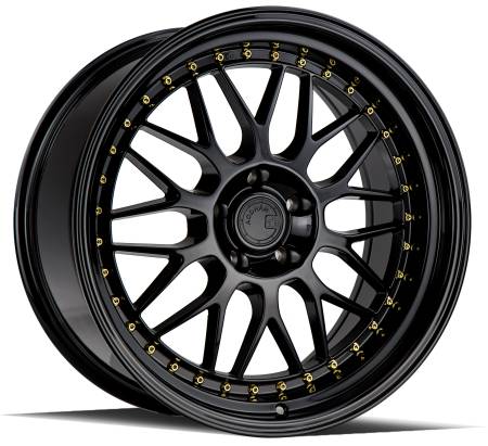 AodHan Wheels - Aodhan Wheels Rim AH02 19x9.5 5x120 72.6CB ET35 Gloss Black ( Gold Rivet)