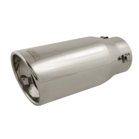DC Sports - DC Sports Polished Stainless Universal Bolt On Exhaust Slant Cut Tip 2.875" Inlet 3.75" Outlet