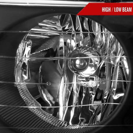 Spec'D Tuning Products - Spec-D 2002-2005 Dodge RAM 1500/ 2003-2005 RAM 2500 3500 Factory Style Headlights (Matte Black Housing/Clear Lens)