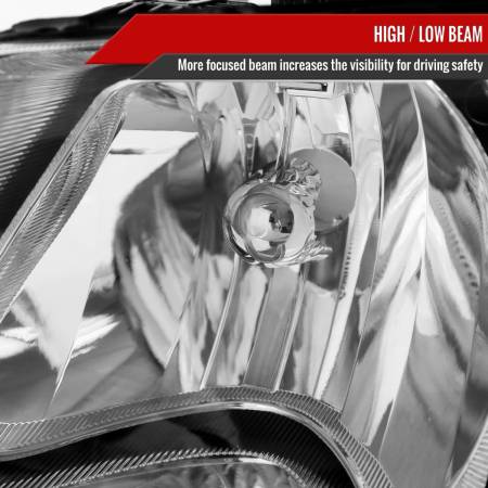 Spec'D Tuning Products - Spec-D 2001-2007 Dodge Caravan Chrysler Voyager/Town & Country Factory Style Crystal Headlights (Chrome Housing/Clear Lens)