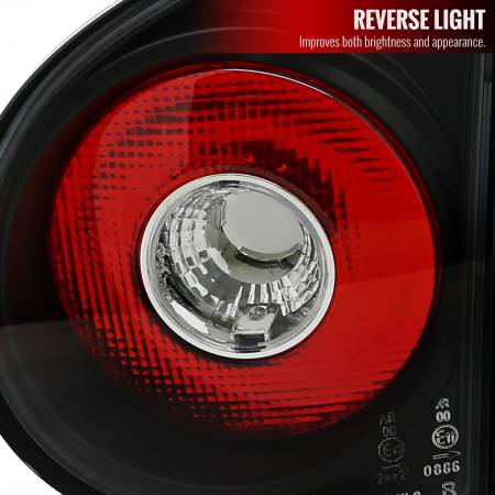 Spec'D Tuning Products - Spec-D 2006-2009 Volkswagen Golf GTI Mk5/Rabbit/R32 Tail Lights (Matte Black Housing/Clear Lens)