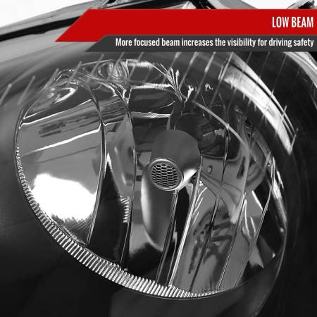 Spec'D Tuning Products - Spec-D 2005-2010 Volkswagen Golf Mk5 /Jetta/Rabbit Factory Style Headlights w/ P21W Turn Signal Bulbs (Matte Black Housing/Clear Lens)