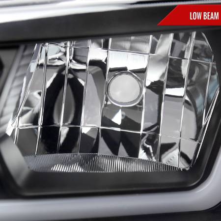 Spec'D Tuning Products - Spec-D 2006-2010 Dodge Charger Switchback Sequential LED Bar Factory Style Headlights (Matte Black Housing/Clear Lens)