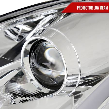 Spec'D Tuning Products - Spec-D 2003-2007 Infiniti G35 Coupe LED Bar Projector Headlights w/ Sequential Turn Signals (Chrome Housing/Clear Lens)