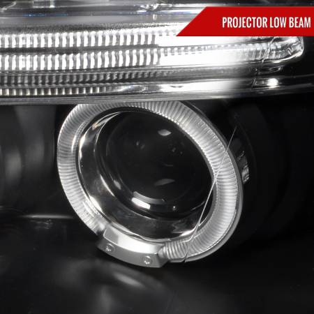 Spec'D Tuning Products - Spec-D 2001-2005 Volkswagen Passat Dual Halo Projector Headlights (Matte Black Housing/Clear Lens)