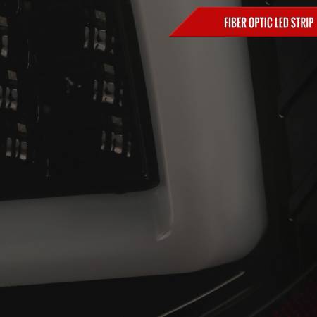 Spec'D Tuning Products - Spec-D 2009-2018 Dodge RAM 1500 / 2019-2021 RAM Classic / 2010-2018 RAM 2500 3500 White Bar LED Tail Lights (Glossy Black Housing/Smoke Lens)