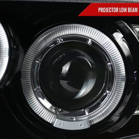 Spec'D Tuning Products - Spec-D 2010-2014 Ford Mustang Dual Halo Projector Headlights (Jet Black Housing/Clear Lens)