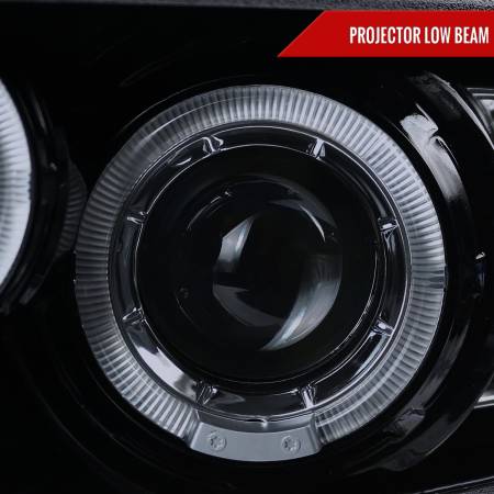 Spec'D Tuning Products - Spec-D 2010-2014 Ford Mustang Dual Halo Projector Headlights (Glossy Black Housing/Smoke Lens)