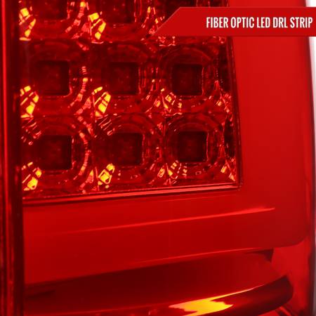 Spec'D Tuning Products - Spec-D 1999-2002 Chevrolet Silverado/ 1999-2006 GMC Sierra LED Tail Lights - G2 (Chrome Housing/Red Clear Lens)