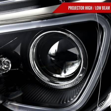 Spec'D Tuning Products - Spec-D 2012-2017 Scion FRS/ Toyota 86 LED Bar Projector Headlights w/ LED Turn Signal Lights (Matte Black Housing/Clear Lens)