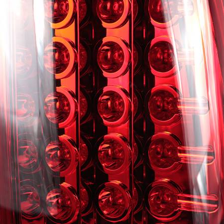 Spec'D Tuning Products - Spec-D 1999-2002 Chevrolet Silverado/ 1999-2006 GMC Sierra LED Tail Lights (Chrome Housing/Red Clear Lens)
