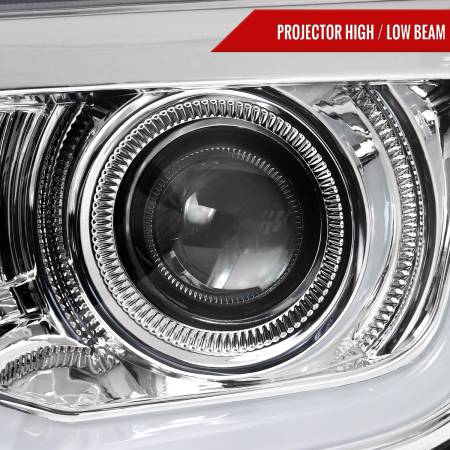 Spec'D Tuning Products - Spec-D 2010-2013 Chevrolet Camaro LED Bar Projector Headlights (Chrome Housing/Clear Lens)