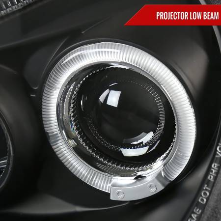 Spec'D Tuning Products - Spec-D 1998-2005 Volkswagen Beetle Halo Projector Headlights (Matte Black Housing/Clear Lens)