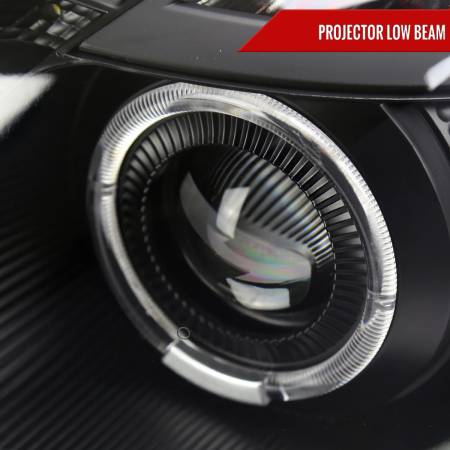 Spec'D Tuning Products - Spec-D 1998-2005 Lexus GS300/GS400/GS430 Halo Projector Headlights w/ SMD LED Light Strip (Matte Black Housing/Clear Lens)