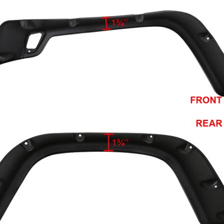Spec'D Tuning Products - Spec-D 1997-2006 Jeep Wrangler TJ Textured Extended Fender Flares
