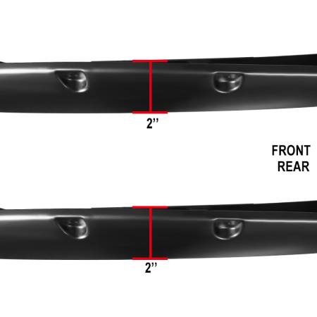 Spec'D Tuning Products - Spec-D 2005-2011 Toyota Tacoma Fleetside 6" Long Bed Smooth Rivet Style Fender Flares