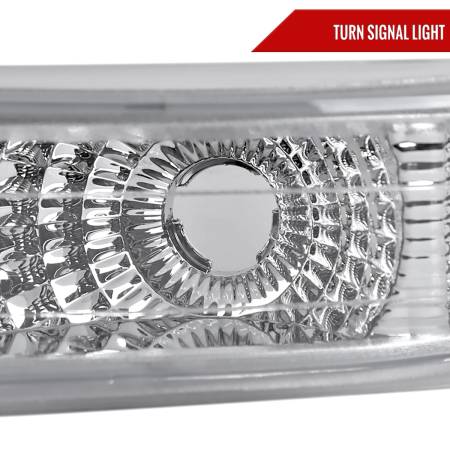Spec'D Tuning Products - Spec-D 1999-2002 Chevrolet Silverado/ 2000-2006 Tahoe Suburban Bumper Lights (Chrome Housing/Clear Lens)