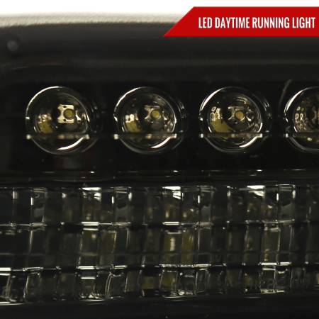 Spec'D Tuning Products - Spec-D 1999-2002 Chevrolet Silverado/ 2000-2006 Tahoe Suburban LED Bumper Lights (Chrome Housing/Smoke Lens)