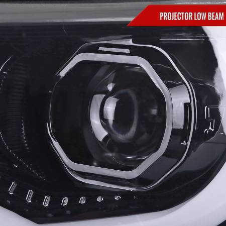 Spec'D Tuning Products - Spec-D 2015-2021 Chevrolet Colorado LED Bar Projector Headlights (Glossy Black Housing/Smoke Lens)