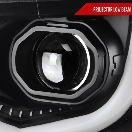 Spec'D Tuning Products - Spec-D 2015-2021 Chevrolet Colorado LED Bar Projector Headlights (Matte Black Housing/Clear Lens)