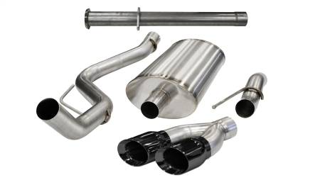CORSA Performance - Corsa 2011-2014 Ford F-150 Raptor 6.2L V8 133in Wheelbase Black Xtreme Cat-Back Exhaust