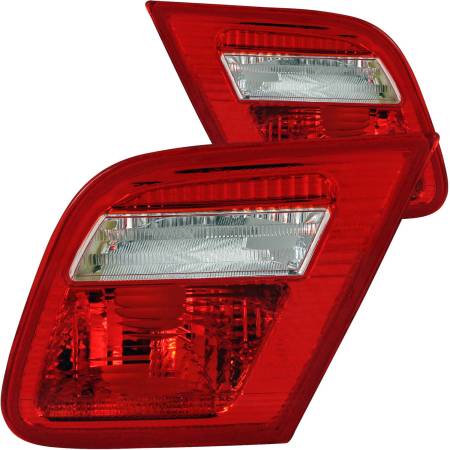 ANZO Headlights, Tail Lights and More  - ANZO 2000-2003 BMW 3 Series E46 2DR Taillights Red/Clear - Inner