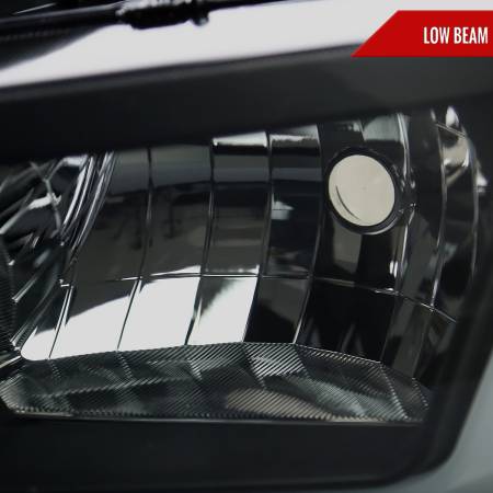 Spec'D Tuning Products - Spec-D 2006-2010 Dodge Charger Switchback Sequential LED Bar Factory Style Headlights (Matte Black Housing/Smoke Lens)