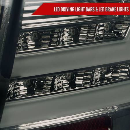 Spec'D Tuning Products - Spec-D 2007-2009 Lexus LS460 LED Tail Lights + Trunk Lights (Chrome Housing/Smoke Lens)