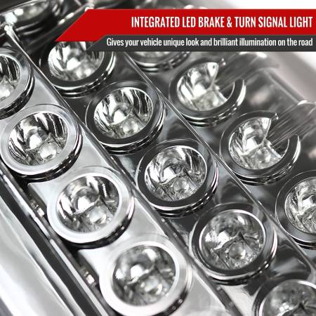 Spec'D Tuning Products - Spec-D 2007-2009 Dodge RAM LED Tail Lights (Chrome Housing/Clear Lens)