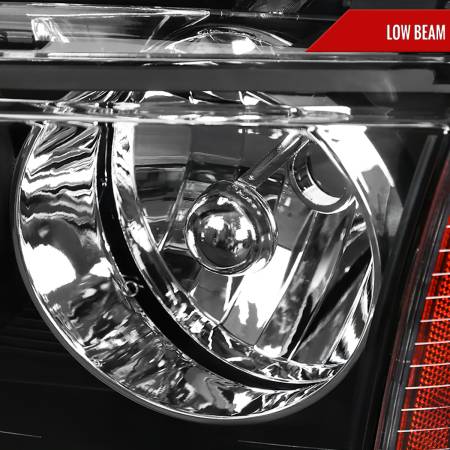 Spec'D Tuning Products - Spec-D 2006-2010 Dodge Charger Factory Style Headlights w/ Corner Lights (Matte Black Housing/Clear Lens)