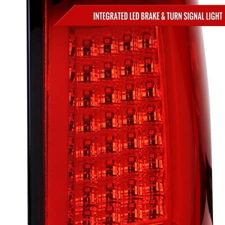 Spec'D Tuning Products - Spec-D 2004-2015 Nissan Titan LED Tail Lights with White LED Tube (Chrome Housing/Red Lens)