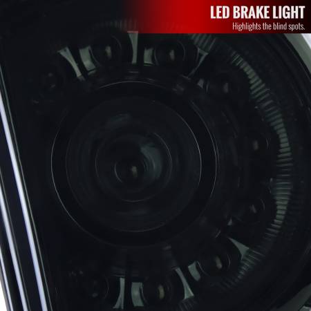 Spec'D Tuning Products - Spec-D 2005-2015 Toyota Tacoma LED Tail Lights (Chrome Housing/Dark Smoke Lens)