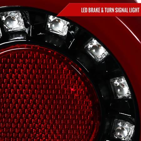 Spec'D Tuning Products - Spec-D 2006-2013 Chevrolet Impala/ 2014-2016 Impala Limited LED Tail Lights (Jet Black Housing/Clear Lens)