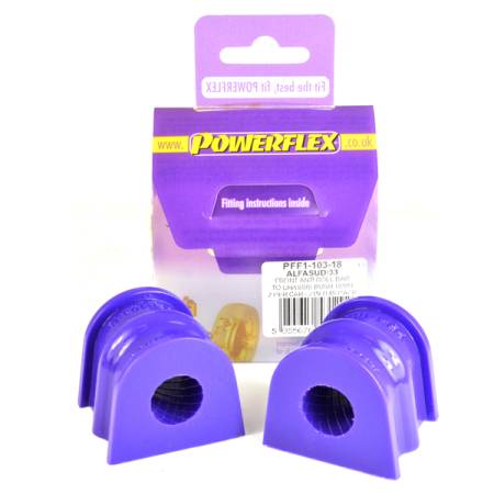 Powerflex USA - Powerflex Alfa Romeo Romeo Alfasud, Alfasud Sprint (1971-1989), 33 (1983-1995) Front Sway Bar to Chassis Bushing 18 mm (Street)