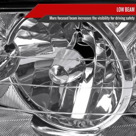 Spec'D Tuning Products - Spec-D 2005-2011 Lincoln Town Car Factory Style Headlights (Chrome Housing/Clear Lens)