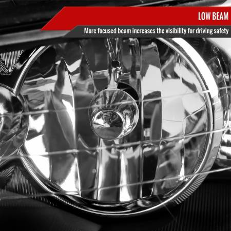 Spec'D Tuning Products - Spec-D 2005-2011 Lincoln Town Car Factory Style Headlights (Matte Black Housing/Clear Lens)