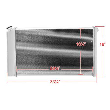 Spec'D Tuning Products - Spec-D 1968-1977 Chevrolet Malibu/Monte Carlo/Impala/Caprice Aluminum 3-Row Performance Radiator