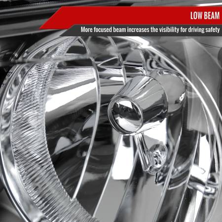 Spec'D Tuning Products - Spec-D 2011-2018 Dodge Grand Caravan Chrysler Town & Country Factory Style Headlights (Chrome Housing/Clear Lens)