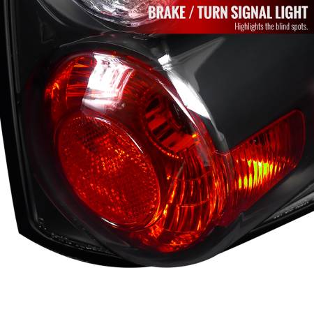 Spec'D Tuning Products - Spec-D 1994-2004 Chevrolet S10/ GMC Sonoma/ Isuzu Hombre Tail Lights (Matte Black Housing/Clear Lens)